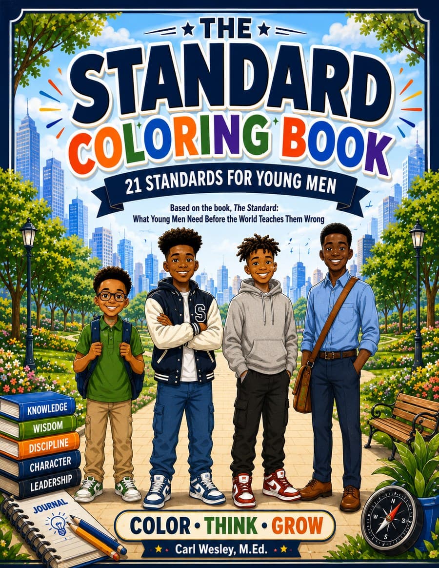 The Standard Coloring Book: 21 Standards for Young Men cover